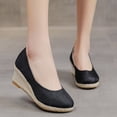 thumbnail image 2 of Sandales à Plateforme Blanches Skary Espadrilles en Toile à Semelles Compensées Chaussures pour Femmes Bout Été à Enfiler Sandales Confortables, 2 of 9