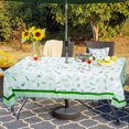 thumbnail image 2 of Waterproof Outdoor Tablecloth with Umbrella Hole for Rectangle Table 60x84inch Patio Table Cloth with Zipper, 2 of 5
