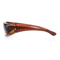 thumbnail image 3 of Polarized 55mm Rectangular Fit Over Plastic Sunglasses Brown, 3 of 3