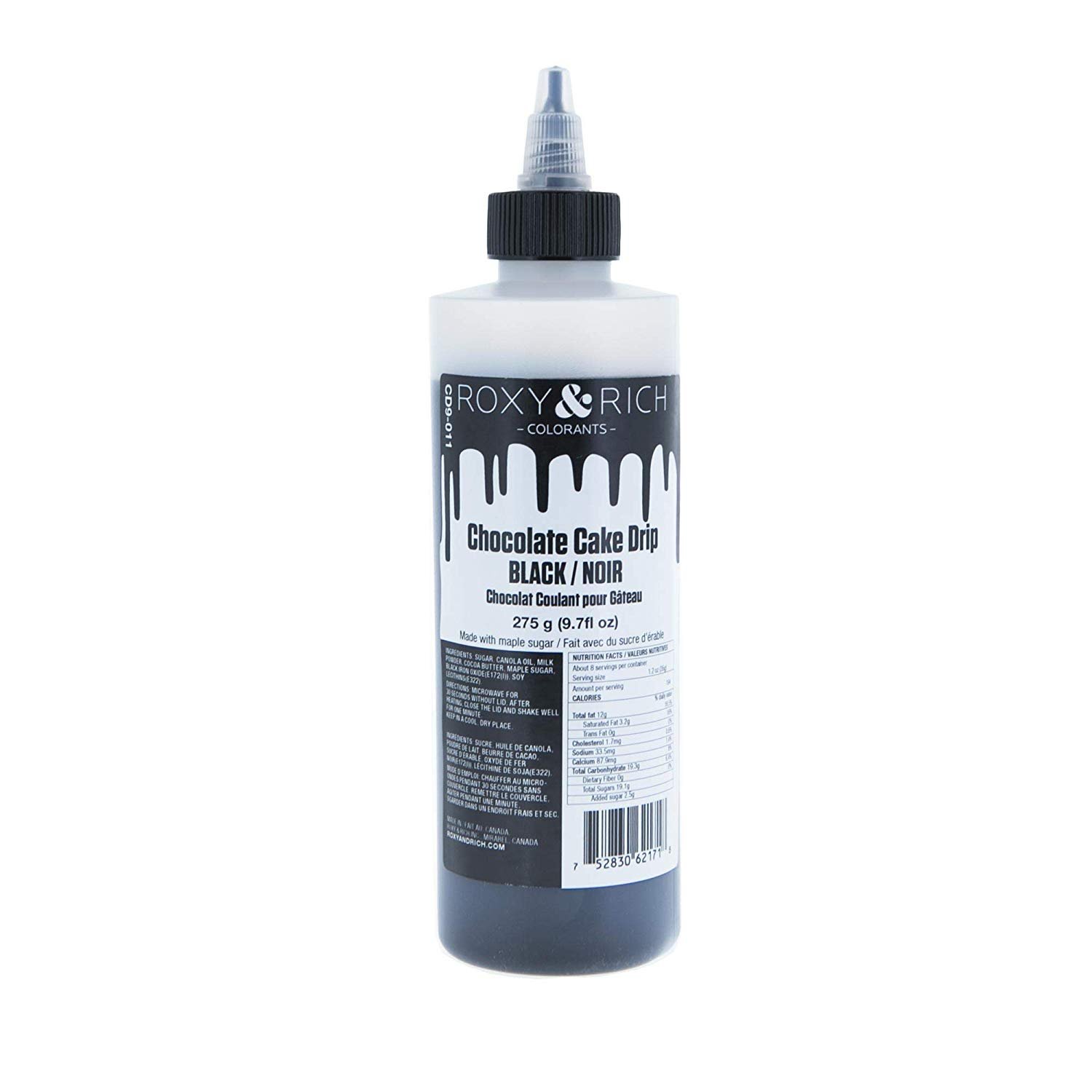 Roxy and Rich Chocolate Cake Drip 9.7 Fluid Ounces Black