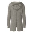 thumbnail image 5 of Combinaison Short Femme à Manches Longues à Capuche Pyjama Combinaison Décontractée Hiver Chaude Combinaison de Nuit Grande Taille Combinaison en Liquidation, 5 of 5