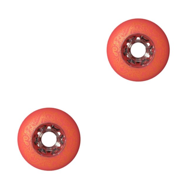 Youkk 2 Pcs Prise Silencieuse Support Amélioré et Élargi - Roue de Patin à Roues Alignées pour Professionnel Rouge 76mm 2Ensemble
