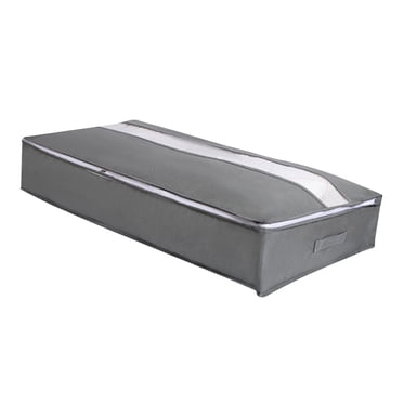 Underbed Storage Carryalls 100X50X15cm Non-Woven Fabric Clear Window Reinforced Handles for Bedroom Closet Organization