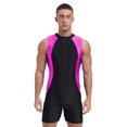 thumbnail image 1 of Eandarui Mens Rash Guard One-Piece Swimsuit Quick-Drying Athletic Wear Beach Holiday Sunbathing Rose 3XL, 1 of 4