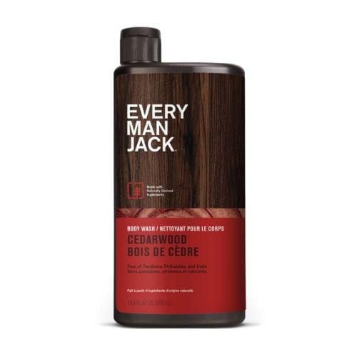 Every Man Jack Gel Douche pour Hommes - Cèdre 500 ml / Hydratant pour Peau Sensible, d'Origine Naturelle, Gel Douche Sans Cruauté pour Hommes