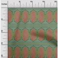 thumbnail image 1 of oneOone Silk Tabby Fabric Peacock Block Print Fabric BTY 42 Inch Wide, 1 of 4