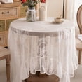 thumbnail image 1 of Lace Tablecloth Living Room TV Cabinet Dusts Cover Round Table Decorative Tablecloth Suitable For Multiple Situatiom Decorative Tablecloth, 1 of 5