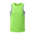 thumbnail image 2 of JDQJBZ Men's Tank Undershirts Solid Color Crew Neck Ice Silk Cool Tops, 2 of 5