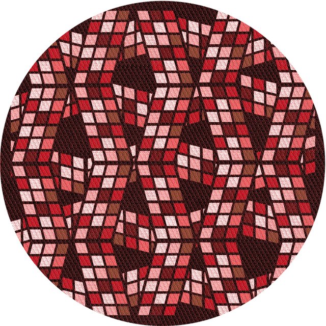 Ahgly Company Tapis Rond Lavable en Machine Intérieur Transitionnel Rouge Indien, 4 Pieds Rond