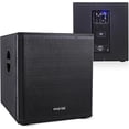 thumbnail image 1 of Pyle 3000 Watts Box Subwoofer Speaker - Active Powered 18” inch Woofer, Loud Bass, with DSP Digital Signal Processor for Home Theater System, Pro DJ Sound, Pole Mount Socket and Carrying Handles, 1 of 5