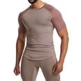 thumbnail image 1 of WMTBSRSW T-Shirts d'Entraînement pour Hommes à Séchage Rapide, Musculation, Actifs, Manches Courtes, Haut Tee Léger à Empiècements, Coupe Ajustée, Col Ras du Cou, 1 of 6