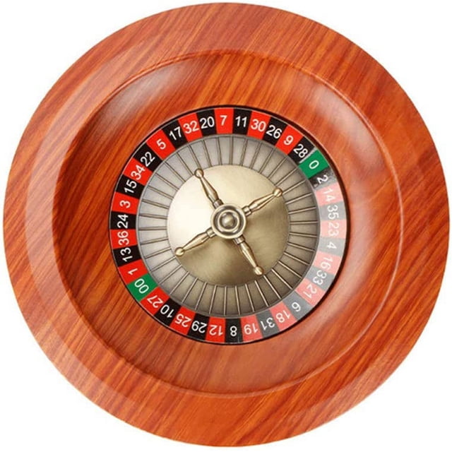 Ensemble de Roues de Roulette en Bois, Roue de Roulette Professionnelle Roue de Roulette Européenne, Jeux de Table de Loisirs sur Plateau Tournant, Parfait pour une Soirée Jeux à la Maison Ou une Boîte de Nuit