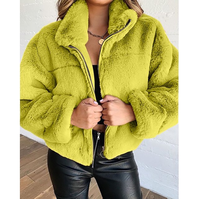 REDHOTYPE Women's Button Long Sleeve Brushed Jacket Coats with Pockets
