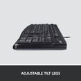 thumbnail image 3 of Logitech K120 Wired Keyboard for Windows, USB Plug-and-Play, Full-Size, Spill-Resistant, Curved Space Bar, Compatible with PC, Laptop<br> - Black, 3 of 7