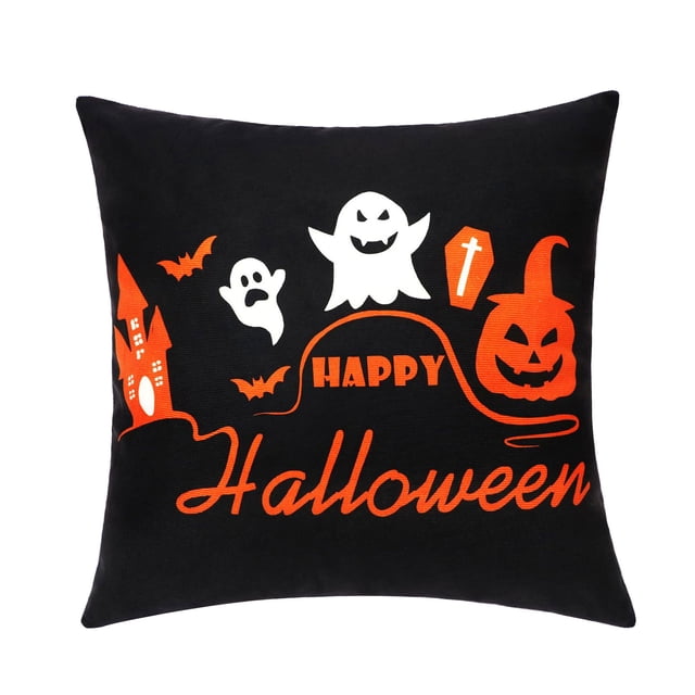 Wangscanis Pillow Cover, Halloween Cartoon Patterns Print Square Pillowcase