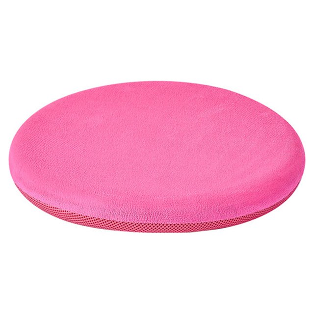 QualitChoice Coussin d'Assise Portable de Remplacement Rond Relaxant Respirant Fauteuil de Bureau à Domicile Canapé Tapis de Canapé Accessoires Rouge Rose 1 Pc