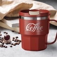 thumbnail image 1 of EGNMCR 304 Stainless Steel Mug Double-layer Heat Coffee Cup With Lid Water Cup For Students Large Capacity cup cup, 1 of 9