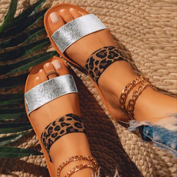 SMihono Flip Flops Sandals Womens Summer Casaul Women's Fashion Color Blocking Polka Dot Printed Flat Sandals Aand Slippers Slipper On Clearance