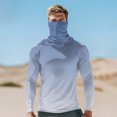 thumbnail image 1 of Handshe Summer Print Lightweight Skin Jacket, Breathable Sun Protection UPF 50+ UV Resistant with Face Cover Sleeves, Hiking Outdoor Sports Rash Guard Hooded Shirt,Plus Size, 1 of 5