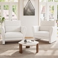 thumbnail image 3 of Bingirl Modern Boucle Accent Chair - Plush Upholstered, Perfect for Living Room, Beige Color, 3 of 7