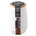 thumbnail image 3 of Thyme & Table, Large Ceramic Ribbed Kitchen Organization Canister with Bamboo Lid, White, 3 of 6