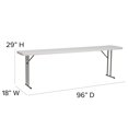 thumbnail image 3 of Kingfisher Lane Granite Plastic Folding Training Table in White, 3 of 5