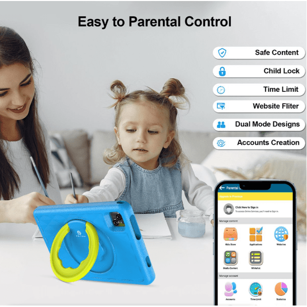 Pritom L10 Kids Edition 10.1 inch Tablet/ Android 14/ 128GB/ 4GB