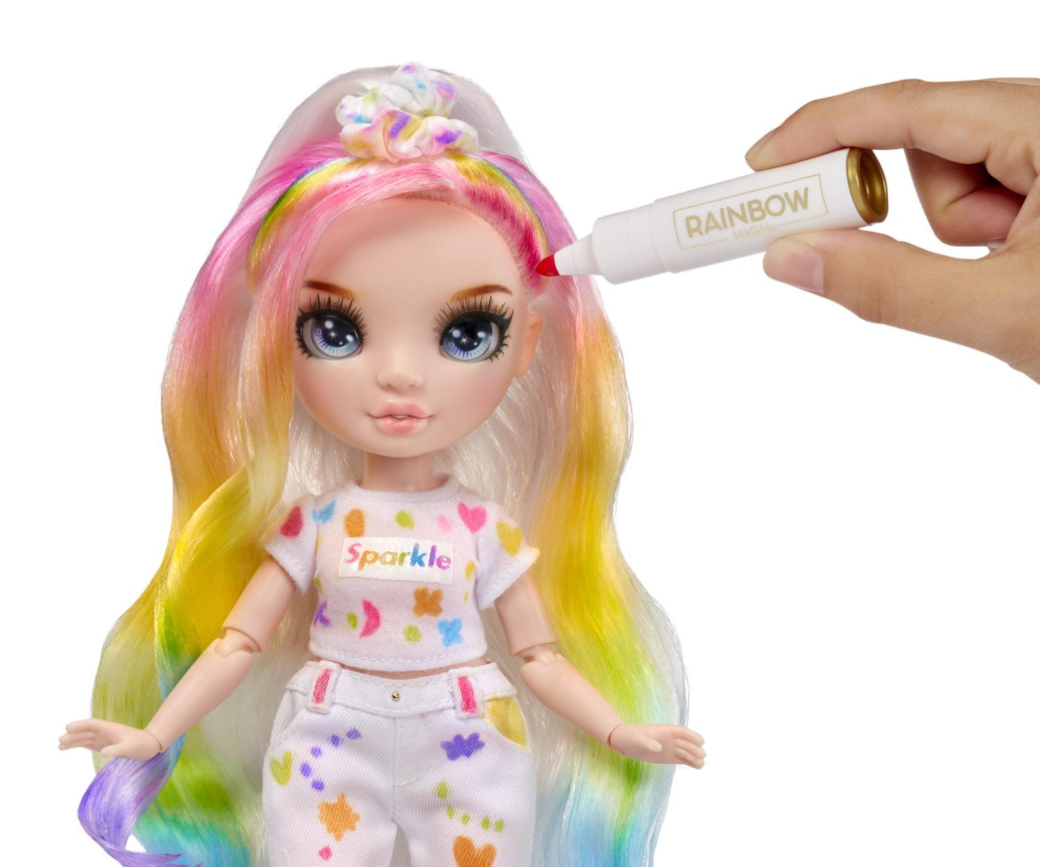 Poupée-mannequin artistique Rainbow High Color & Create avec yeux bleus