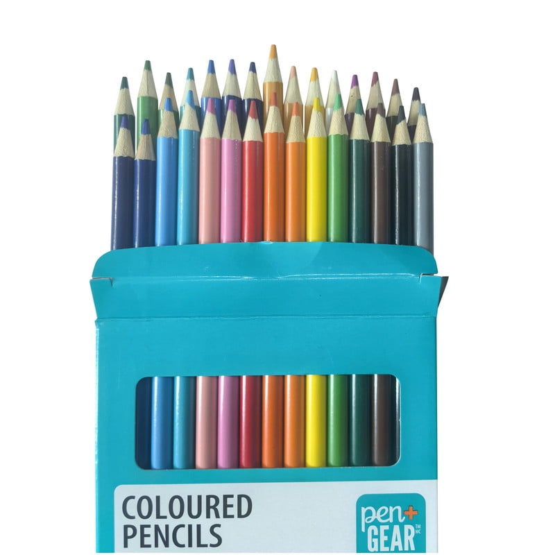Crayons de couleur Pen+Gear, 30 unités, boîte en papier