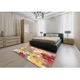 thumbnail image 4 of Ahgly Company Tapis d'Intérieur Carré Traditionnel Orange Persan, 3' Carré, 4 of 6