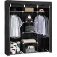 thumbnail image 1 of SONGMICS Garde-Robe Portative, Armoire en Tissu Non Tissé, Organisateur de Rangement, Noir, Adulte, 1 of 7