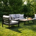 thumbnail image 2 of Berglite Imera 4 - Person Outdoor Patio Furniture Conversation Set With Cushions And Covers, 2 of 11