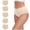 Beige, variant on Tumotour oversized Underwear for women Cotton Underwear High Waisted Ladies Panties Full Coverage Briefs Plus Size Leakproof Briefs