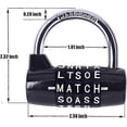 thumbnail image 3 of Gym Locker Lock,5 Letter Word Lock,5 Digit Combination Lock,Safety Padlock for School Gym Locker,Sports Locker,Fence,Toolbox,Case,Hasp Storage (Black), 3 of 4