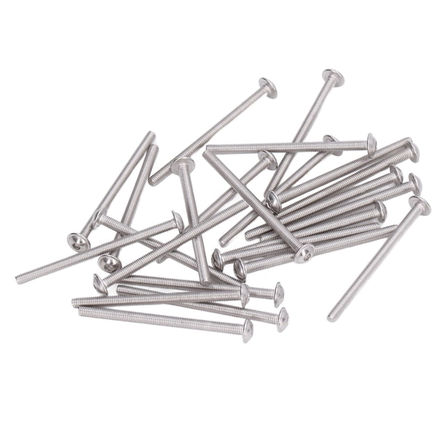 Kit de Vis à Tête Boutonnée, Prévention Chimique A2-70 Boutons en Acier Inoxydable Tête Douille Roulement Plus Large Look Parfait pour la Construction