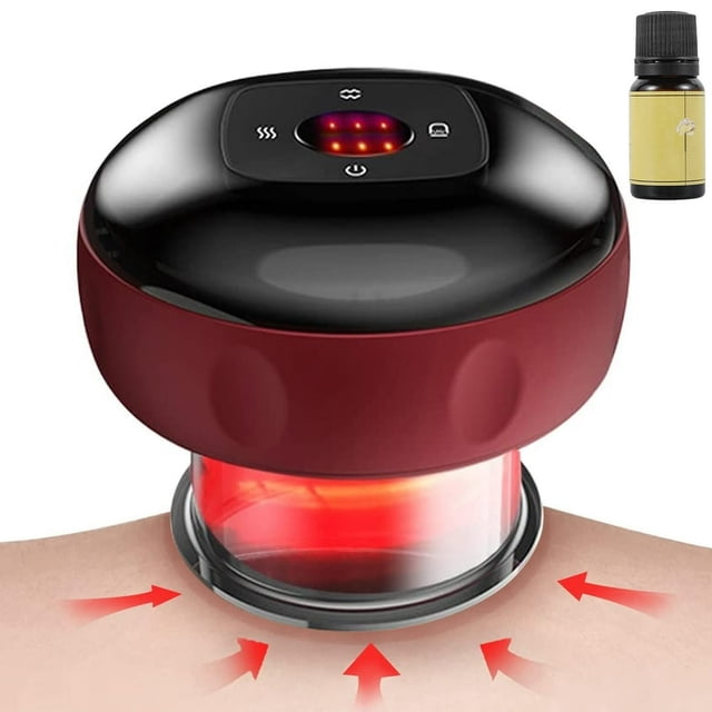 Electric Cupping Therapy Set Gua Sha Massager 12 Gear Electric Scraping Cupping Therapy Set with 2000mAh Battery Handheld Relax Cupping Massage Machine for Arm Leg Back Body