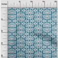 thumbnail image 2 of oneOone Rayon Teal Blue Fabric Geometric Craft Projects Decor Fabric Printed By The Yard 56 Inch Wide, 2 of 5