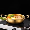 thumbnail image 4 of Stainless Steel Ramen Noodle Soup Pot with Double Handles, Induction & Gas Cookware, Flat Bottom, Inner Diameter 20cm, 30x30x6cm, 4 of 6