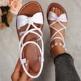 thumbnail image 3 of Jovati Summer Women's Sandals, Fish Mouth Design, Flock Material, Slip Resistant Sole, Breathable Lining, Flat Heel, Solid Color, 3 of 10