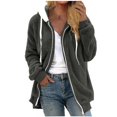 thumbnail image 2 of cllios Womens Winter Fuzzy Fleece Jacket Hooded Color Block Patchwork Cardigan Coats Oversized Fluffy Sherpa Outerwear with Pockets, 2 of 5