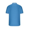 thumbnail image 4 of DPTALR T-Shirt Décontracté pour Homme, Coupe Ajustée, Col Rabattu, Couleur Unie, Manches Courtes, Haut, Blouse, 4 of 6