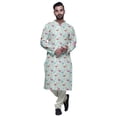 thumbnail image 4 of Atasi Kurta Pyjama de Fête pour Hommes Col Mandarin Manches Longues Kurta Pyjama Ethnique, 4 of 5