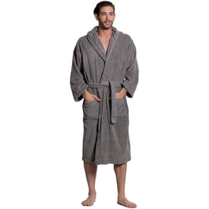 Robe turque Terry Cloth, peignoir à capuche épais pour hommes