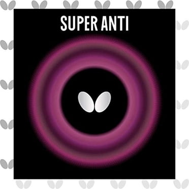 Butterfly Super Anti Table Tennis Rubber Table Tennis Rubber - 1.9 mm - Red or Black - 1 Inverted Table Tennis Rubber Sheet - Professional Table Tennis Rubber