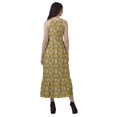 thumbnail image 4 of Moomaya Robe Longue Imprimée pour Femmes, Fente avant, Aguichant, Sans Manches, en Rayonne, Robe de Mariage, 4 of 4
