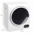 thumbnail image 2 of CoSoTower 1.5 cu.ft Portable Compact Clothes Laundry Dryer with Intelligent Drying for Apartments Dorms RVs, 850W, White, 2 of 7