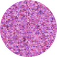 thumbnail image 1 of Ahgly Company Tapis Rond Lavable en Machine Intérieur Transitionnel Violet Violet, 3 Pieds Rond, 1 of 7