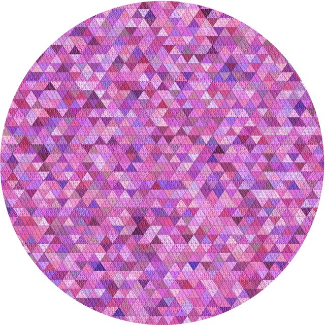 Ahgly Company Tapis Rond Lavable en Machine Intérieur Transitionnel Violet Violet, 3 Pieds Rond