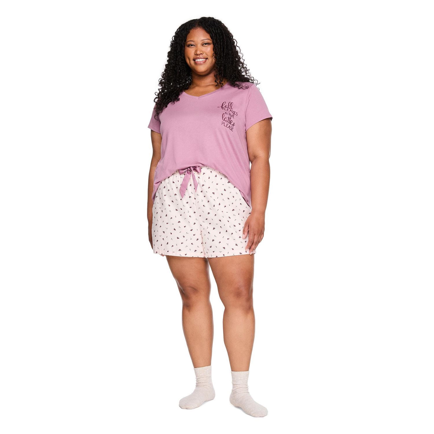 George Women's Plus Flannel Pajama Short