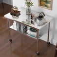 thumbnail image 2 of Yiwa Stainless Steel Prep Table, Adjustable Lower Shelf, for Kitchen, Restaurant, Home, Garage, Hotel, 2 of 5